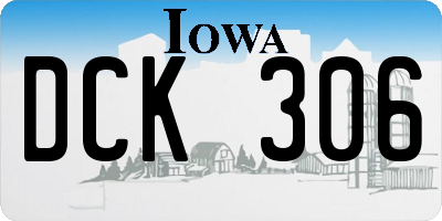 IA license plate DCK306
