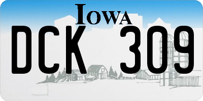 IA license plate DCK309