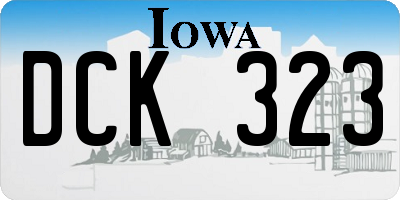 IA license plate DCK323