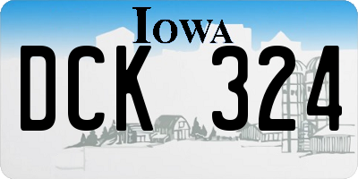 IA license plate DCK324