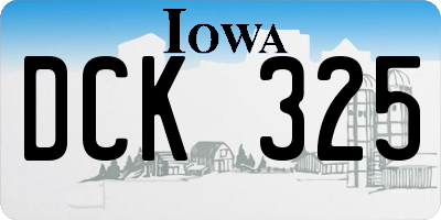 IA license plate DCK325