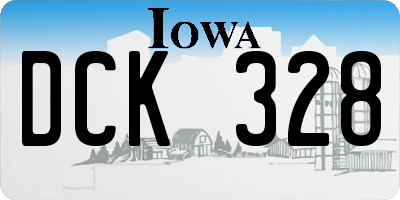 IA license plate DCK328
