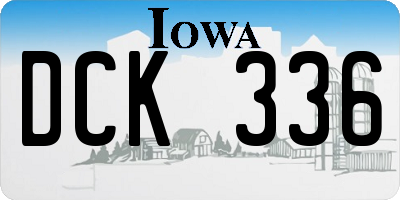 IA license plate DCK336