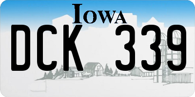 IA license plate DCK339