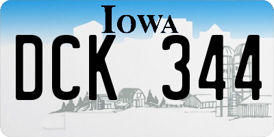 IA license plate DCK344