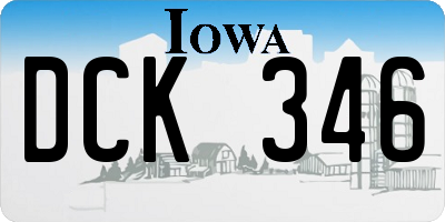 IA license plate DCK346