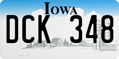 IA license plate DCK348