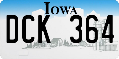 IA license plate DCK364