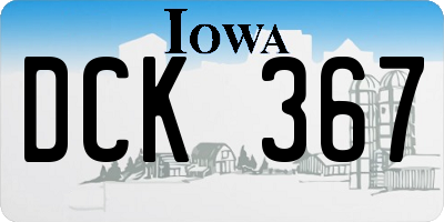 IA license plate DCK367