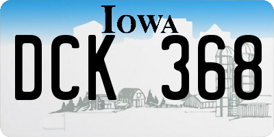 IA license plate DCK368