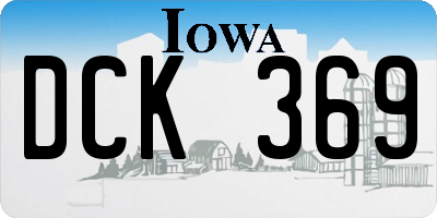 IA license plate DCK369