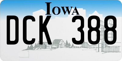 IA license plate DCK388