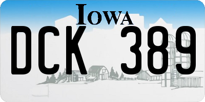 IA license plate DCK389