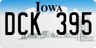 IA license plate DCK395