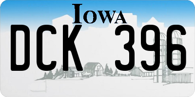 IA license plate DCK396