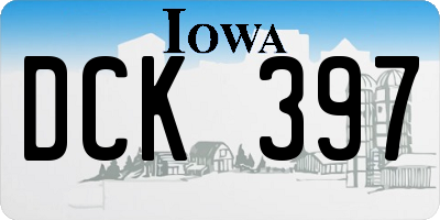 IA license plate DCK397