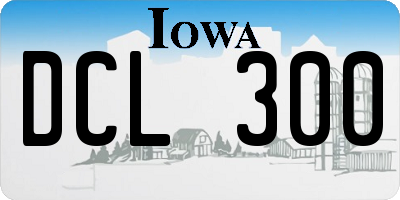 IA license plate DCL300
