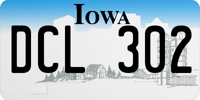 IA license plate DCL302
