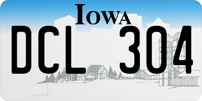 IA license plate DCL304