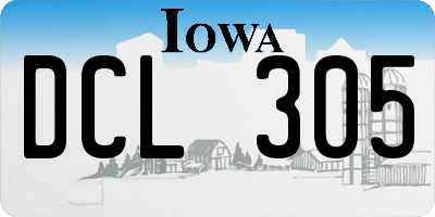 IA license plate DCL305