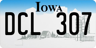IA license plate DCL307