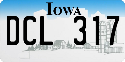 IA license plate DCL317