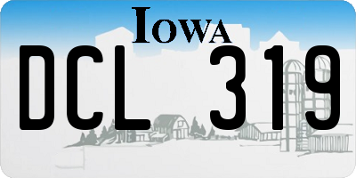 IA license plate DCL319