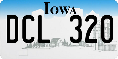 IA license plate DCL320