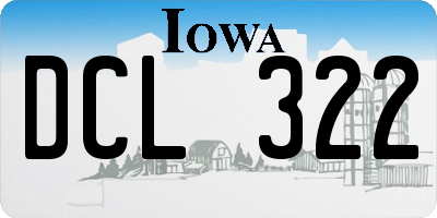 IA license plate DCL322