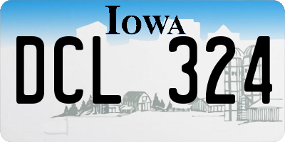 IA license plate DCL324