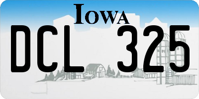 IA license plate DCL325