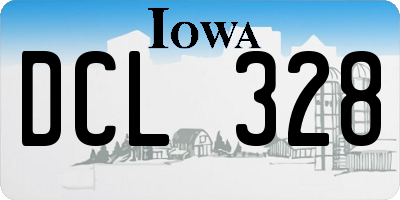 IA license plate DCL328