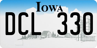 IA license plate DCL330