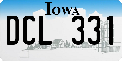 IA license plate DCL331