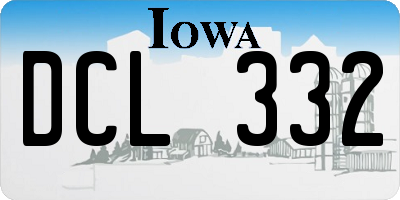 IA license plate DCL332
