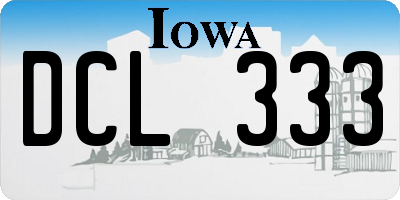 IA license plate DCL333