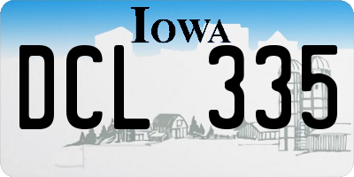 IA license plate DCL335
