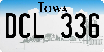 IA license plate DCL336