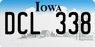 IA license plate DCL338