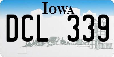 IA license plate DCL339