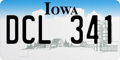 IA license plate DCL341