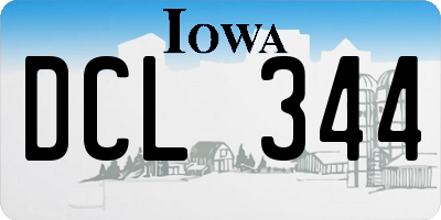 IA license plate DCL344