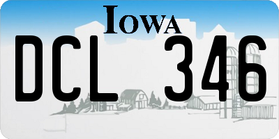 IA license plate DCL346