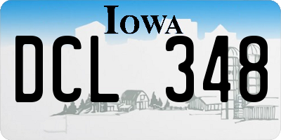 IA license plate DCL348
