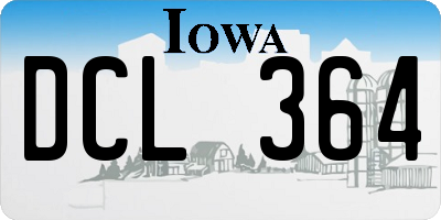 IA license plate DCL364