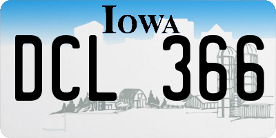 IA license plate DCL366