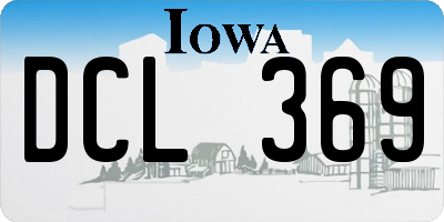 IA license plate DCL369