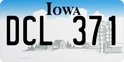 IA license plate DCL371