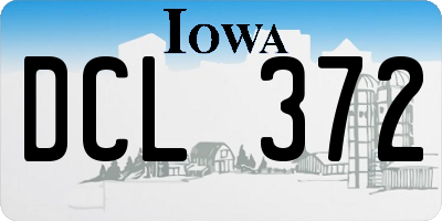IA license plate DCL372