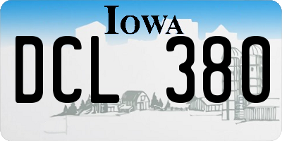 IA license plate DCL380